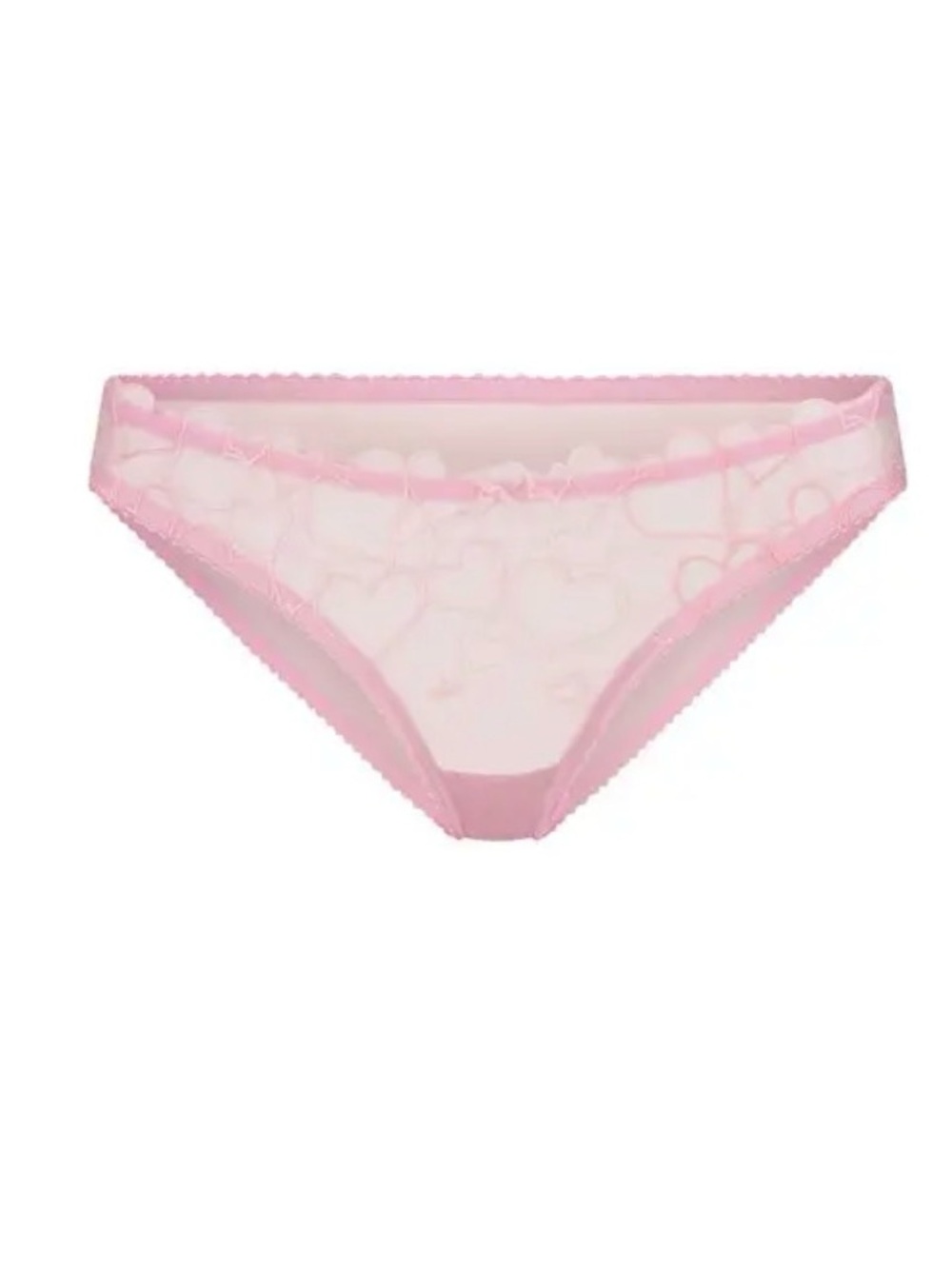 💗 SKIMS Embroidered Tulle Bikini Panty | Bubble Gum | Sz. M | NWT 🏷️